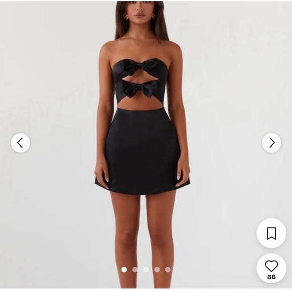 Peppermayo Dresses & Skirts - Peppermayo Elegant Black Bow Cutout Dress in Size 8